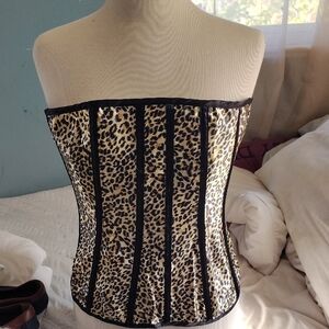 Leopard Print Corset Top